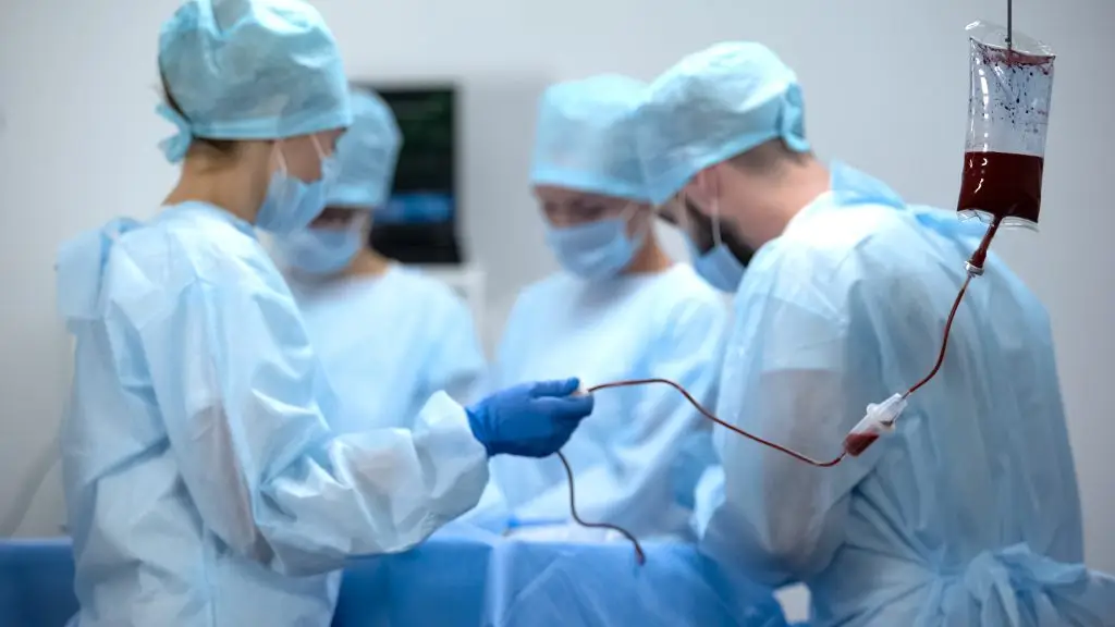 Blood transfusion in operation room